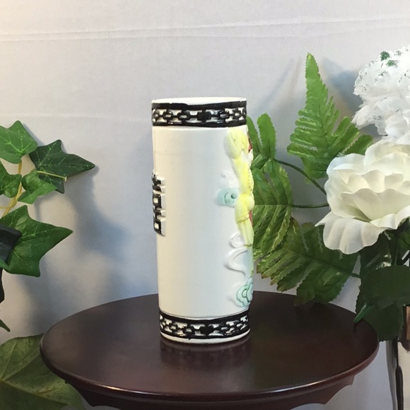 🇺🇸🇺🇸JAPANESE PORCELAIN ORCHID VASE #R-93🇺🇸🇺🇸 - Picture 5 of 7